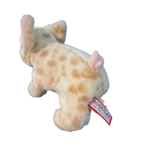 Douglas Cuddle Toy Spotted Pig Plush 10" Curly Tail Realistic Bead Eyes - Picture 4 of 5